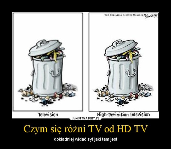 Czym się różni TV od HD TV – dokładniej widać syf jaki tam jest 