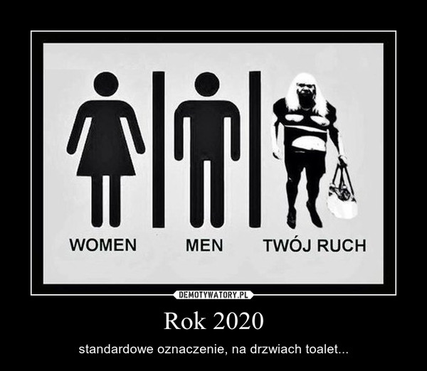 Rok 2020 – standardowe oznaczenie, na drzwiach toalet... 