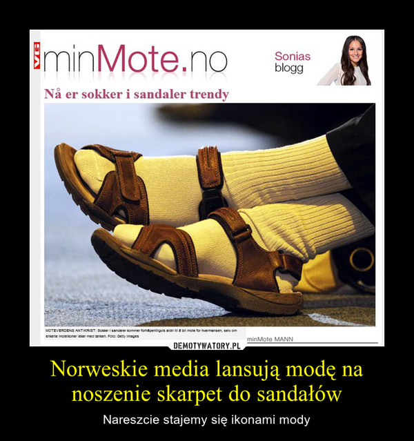 Norweskie media lansują modę na noszenie skarpet do sandałów – Nareszcie stajemy się ikonami mody 