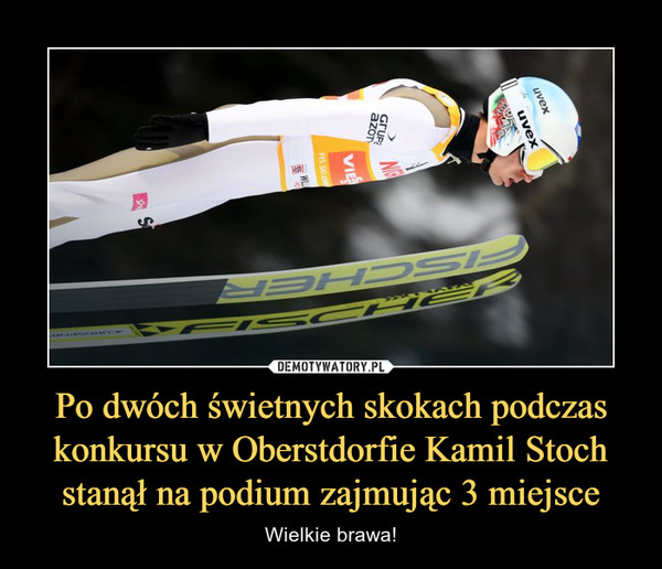Po dwóch świetnych skokach podczas konkursu w Oberstdorfie Kamil Stoch stanął na podium zajmując 3 miejsce – Wielkie brawa! 