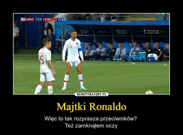 Majtki Ronaldo – Więc to tak rozprasza przeciwników? Też zamknąłem oczy 