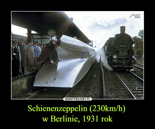 Schienenzeppelin (230km/h) w Berlinie, 1931 rok –  
