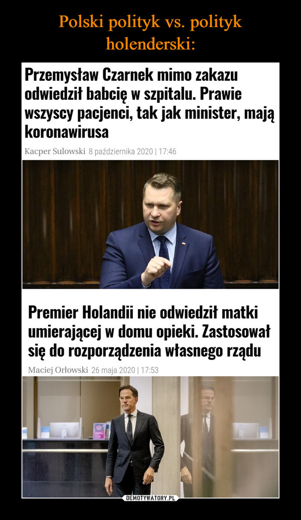 Polski polityk vs. polityk holenderski: