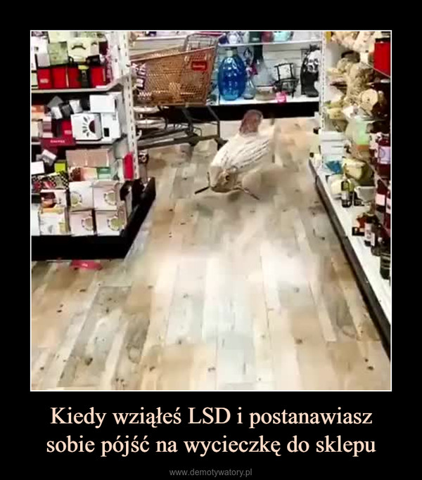 Kiedy wziąłeś LSD i postanawiaszsobie pójść na wycieczkę do sklepu –  