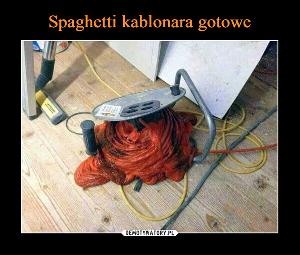 Spaghetti kablonara gotowe