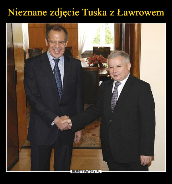 Nieznane zdjęcie Tuska z Ławrowem