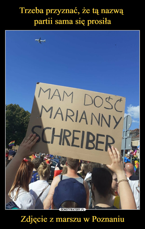 Zdjęcie z marszu w Poznaniu –  MAM DOŚĆ MARIANNY SCHREIBER