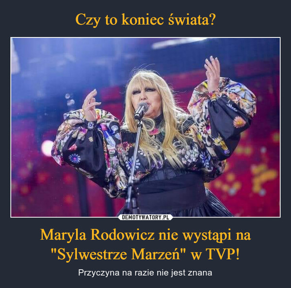 Maryla Rodowicz nie wystąpi na "Sylwestrze Marzeń" w TVP! – Przyczyna na razie nie jest znana 