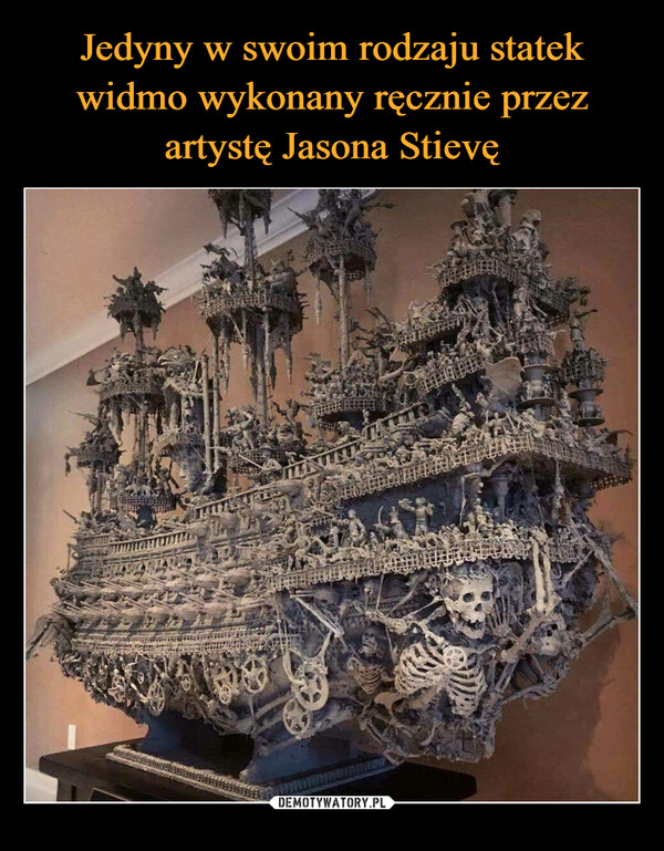 Jedyny w swoim rodzaju statek widmo wykonany ręcznie przez artystę Jasona Stievę