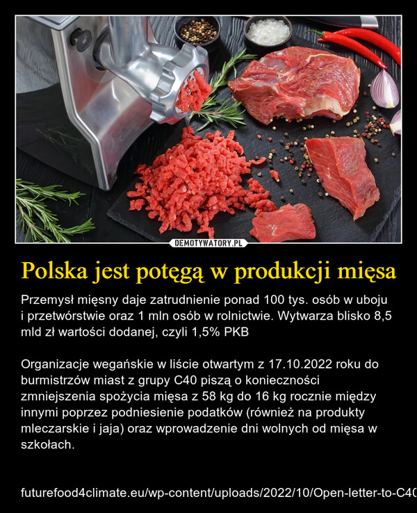 Polska jest potęgą w produkcji mięsa