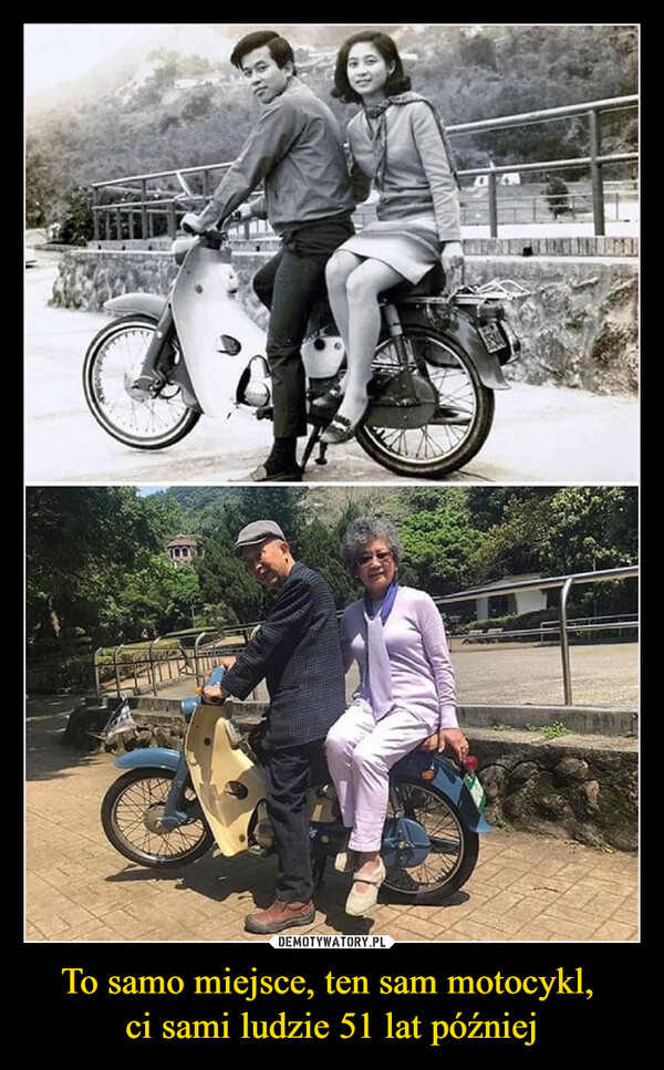 To samo miejsce, ten sam motocykl, ci sami ludzie 51 lat później –  ②NAMIC