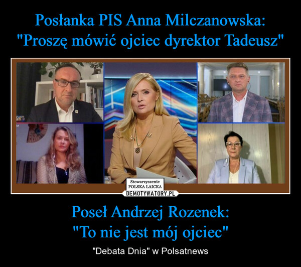 Poseł Andrzej Rozenek:"To nie jest mój ojciec" – "Debata Dnia" w Polsatnews StowarzyszeniePOLSKA LAICKAEST!