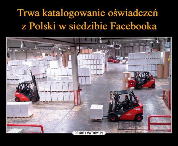 Trwa katalogowanie oświadczeń 
z Polski w siedzibie Facebooka