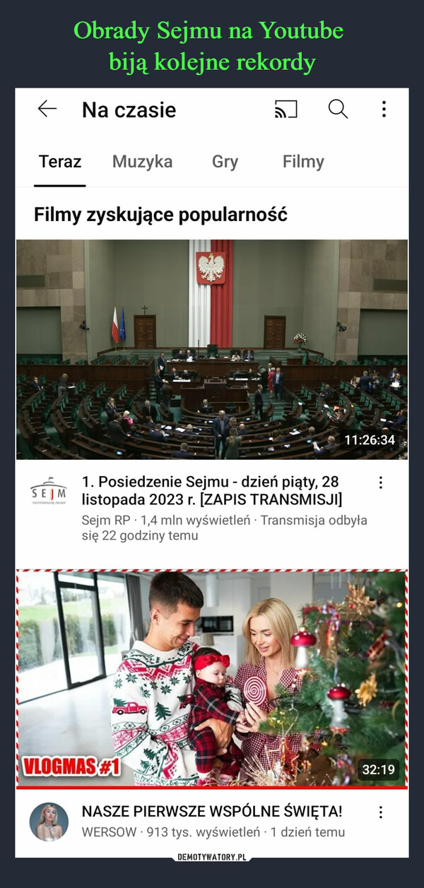 Obrady Sejmu na Youtube 
biją kolejne rekordy