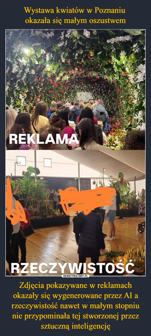 Zdjęcia pokazywane w reklamach okazały się wygenerowane przez AI a rzeczywistość nawet w małym stopniu nie przypominała tej stworzonej przez sztuczną inteligencję –  REKLAMARZECZYWISTOŚĆ
